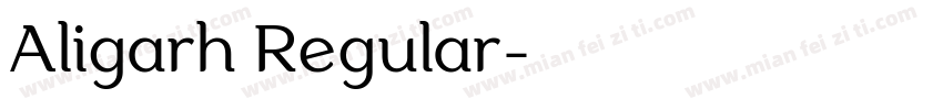 Aligarh Regular字体转换